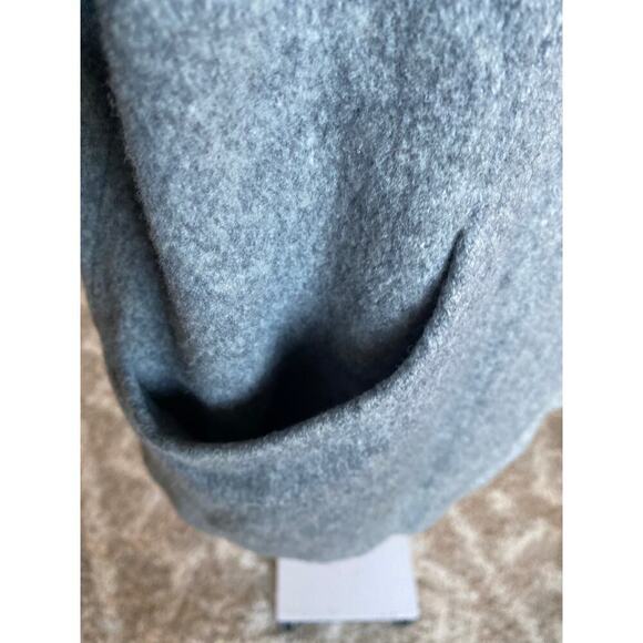 Vintage Herman Kay Petite Peacoat Gray Wool  Button Front Warm Winter Swing Coat - Picture 3 of 7